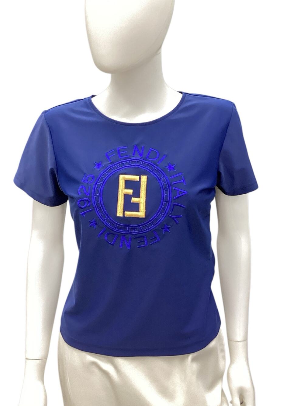 Fendi Vintage 1925 Designer Embroidered Top